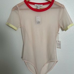 Sheer mesh leotard brand new with tag size medium